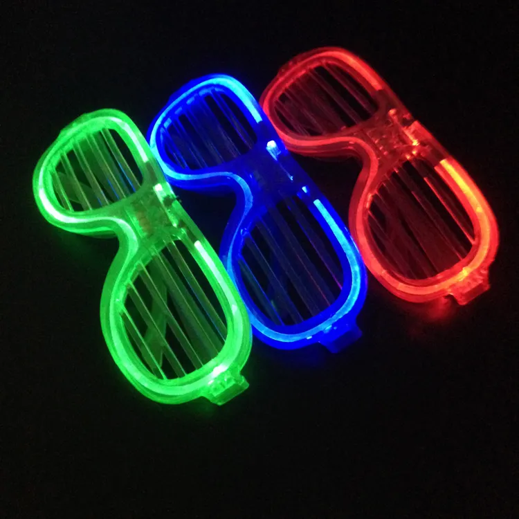 Christmas LED Glasses Flashing Shutters Shape Glasses LED Flash Glasses