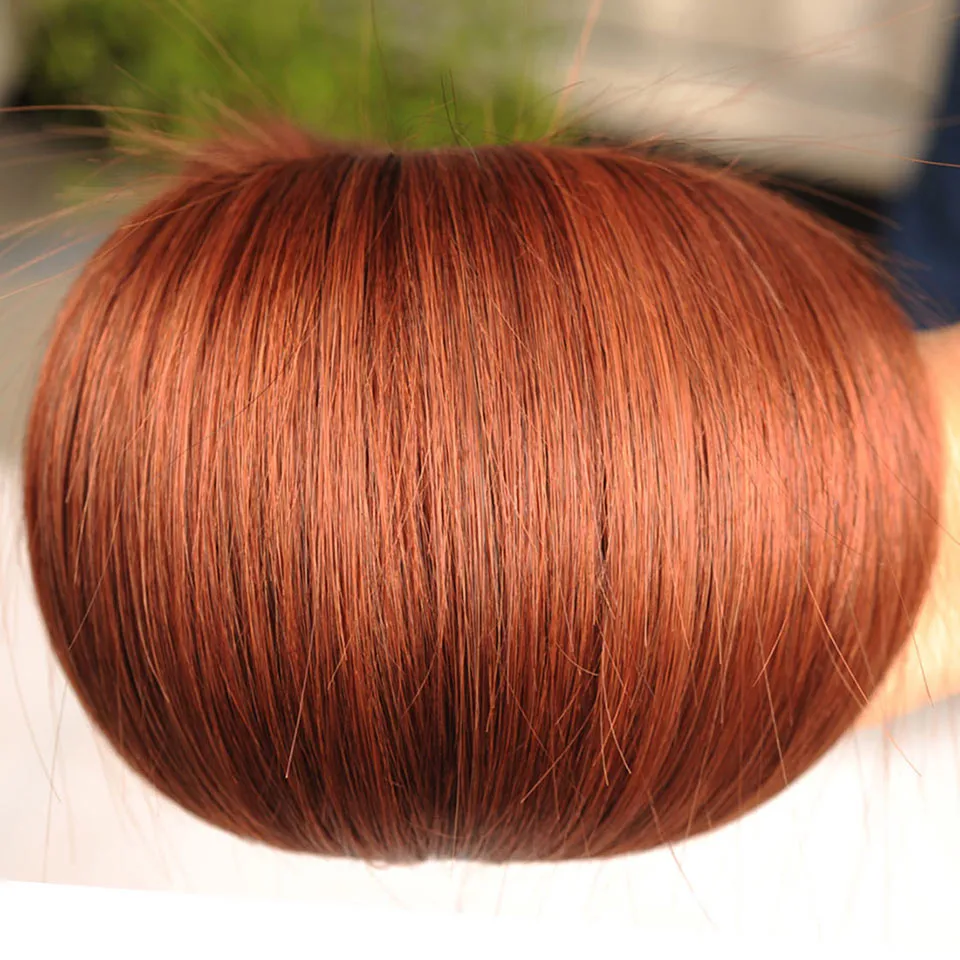 Paquets de cheveux colorés raides cheveux raides brésiliens vierges couleur pure 33 Auburn foncé 4 paquets d'extension de tissage de cheveux humains 1024647000