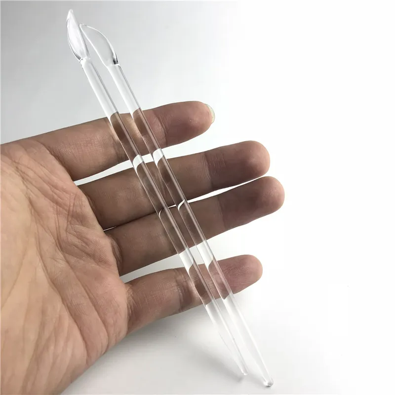 Pá de quartzo transparente de 6,7 polegadas Ferramenta Dabber Cera Óleo Dab Vaporizador Ferramentas com hastes de quartzo de 5 mm Prego para cachimbos de água para fumar em vidro