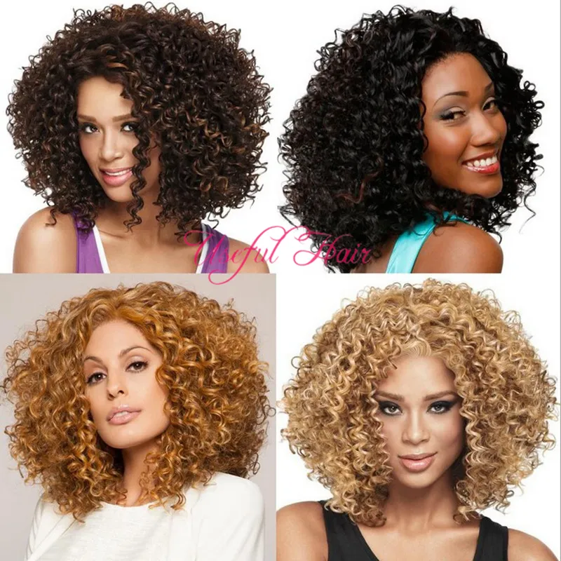 Sentetik peruk KINKY CURLY Sıçrama CURL sağlıklı Mikro örgü peruk siyah kadınlar için afro-amerikan brezilyalı saç peruk 18 inç sentetik peruk