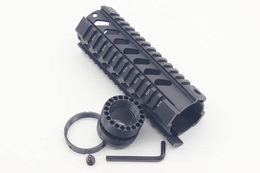 Tactical 7 inch lengte gratis vlotter quad rail handguard rail picatinny tube met eindkap