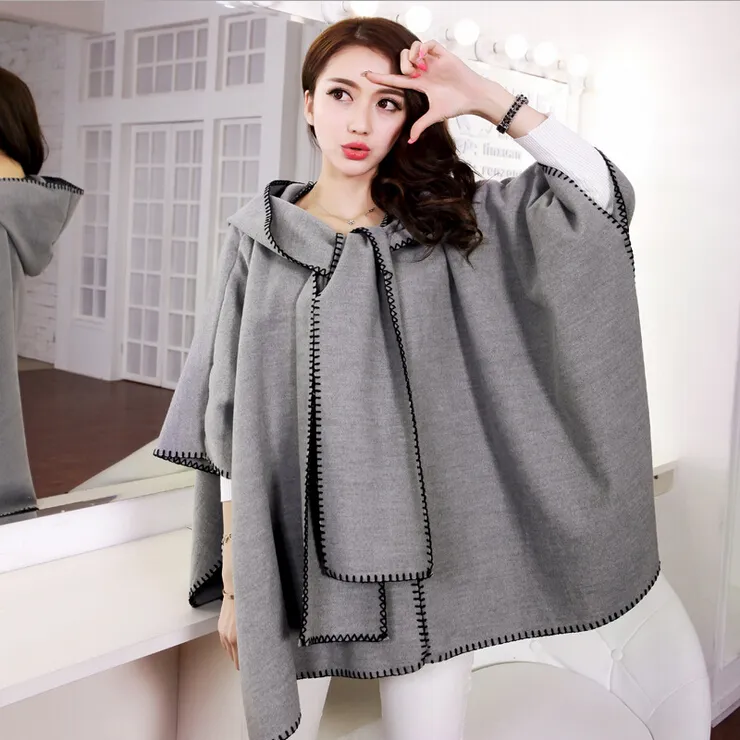 2016 Modedesigner Wintermäntel Frauen Koreanische Herbst/Frühling Retro Mantel Wollmäntel Lange Schal Cape Kamel Mantel Wolle Weibliche Oberbekleidung