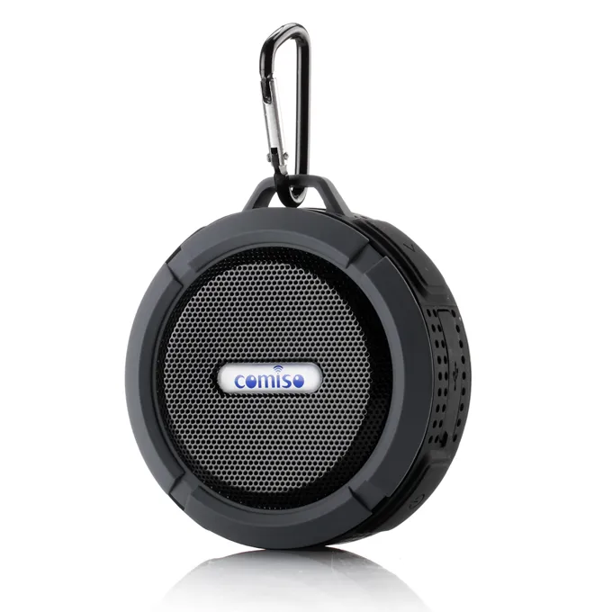 Alto-falantes portáteis Mini C6 IPX7 Chuveiro esportivo ao ar livre à prova d'água sem fio Bluetooth Alto-falante Ventosa Handsfree MIC Caixa de voz