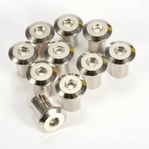 Rivet hexagon socket head cap screw aluminium barrel nut M6 furniture hardware(Pack of 10)