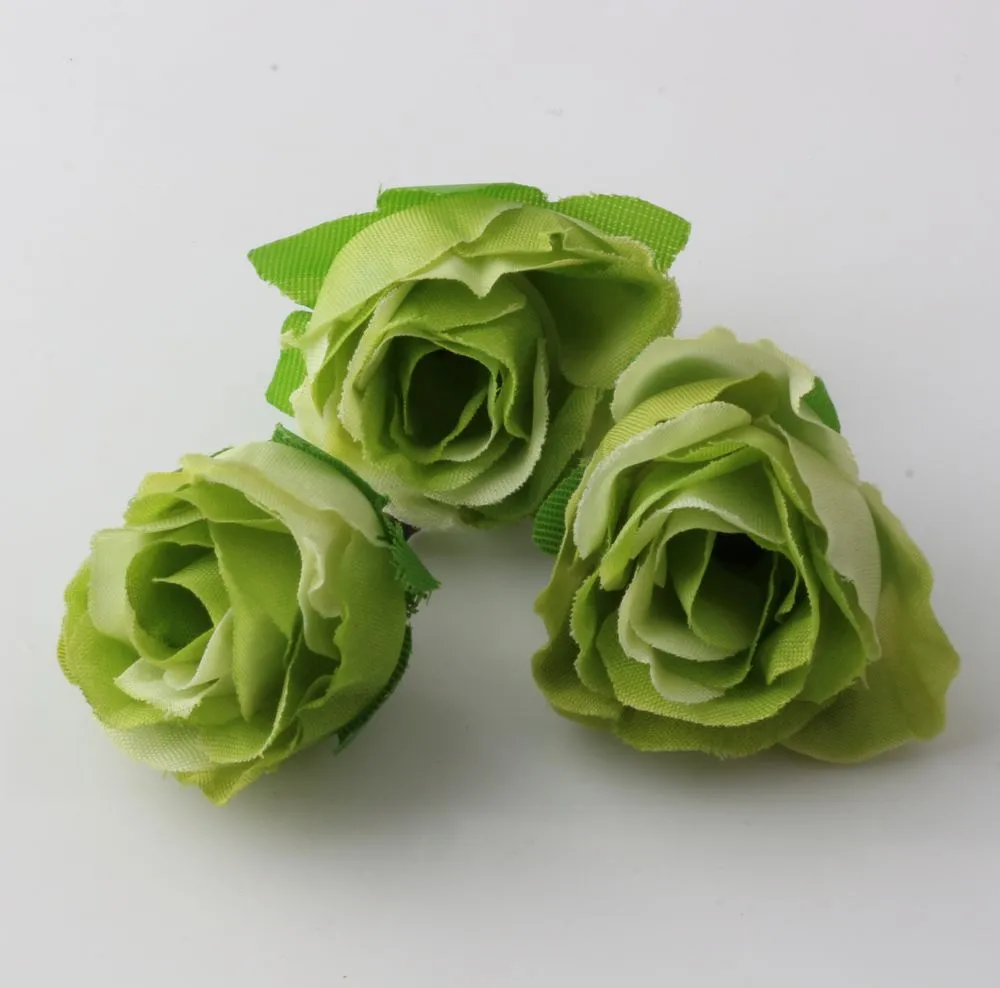 Artificial flowers Green Tea Rose Flower Head Artificial Flower Wedding Decorating Flowers 3MM1111480