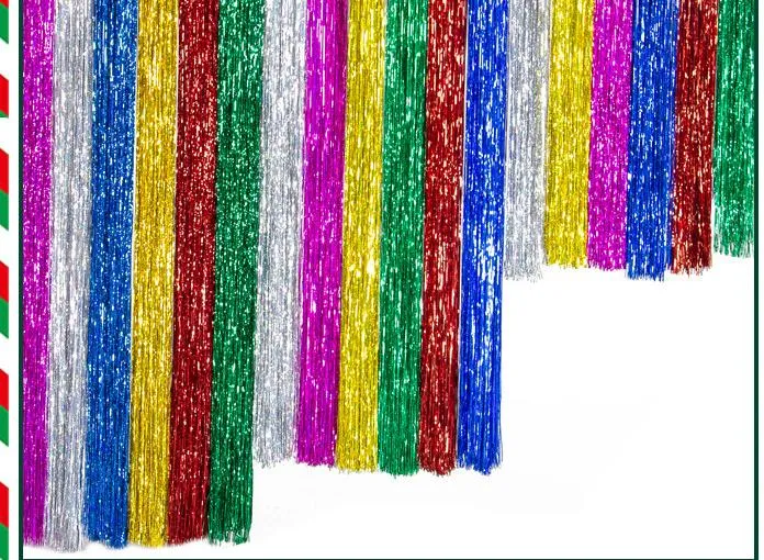 6 Pièces Rideau Anniversaire, 1m X 2m Argent Rideau Métallique de