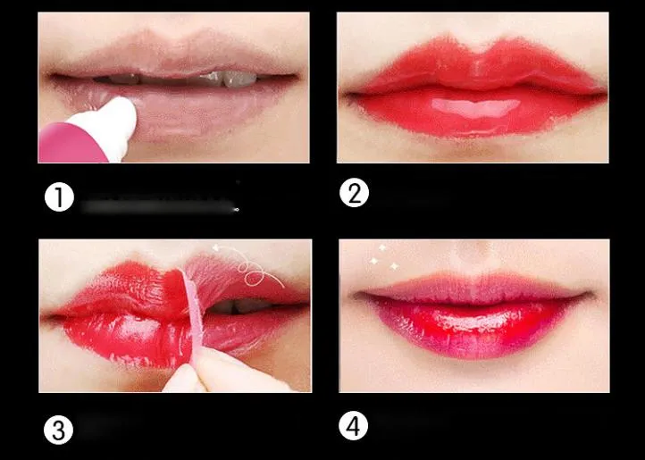 Envío gratuito con DHL 576 unids/lote brillo de labios lápiz labial despegable dura 24 horas lápiz labial mágico con tatuaje de labios bálsamo labial hidratante resistente al agua es