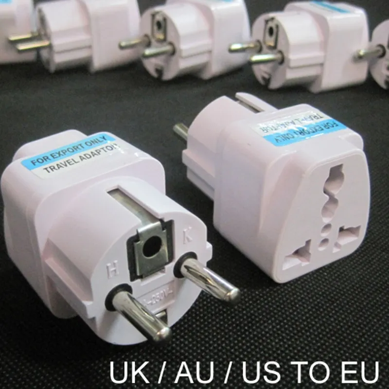 Universal 2 pin AC Güç Elektrikli Fiş Dönüştürücü Seyahat Gücü Şarj Cihazı İngiltere/US/AU - EU Fiş Adaptörü241K
