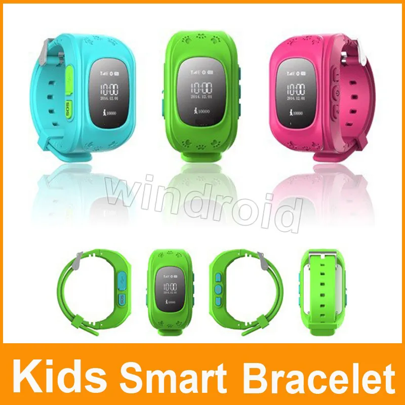 Barn smart armband armbandsur f13 smartband digital watch gps position dubbelriktad samtal sos communicator ios android telefon + detaljhandel låda