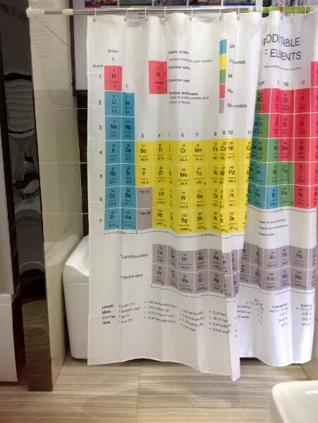 Hot Sale version The Big Bang Theory sheldon Periodic Table of Elements shower curtain