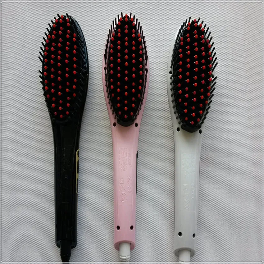 New Beautiful Star NASV LCD Hair Brush Dryer Electric Digital Hair Straightener Tool Hair Straight Comb colors Free by DHL