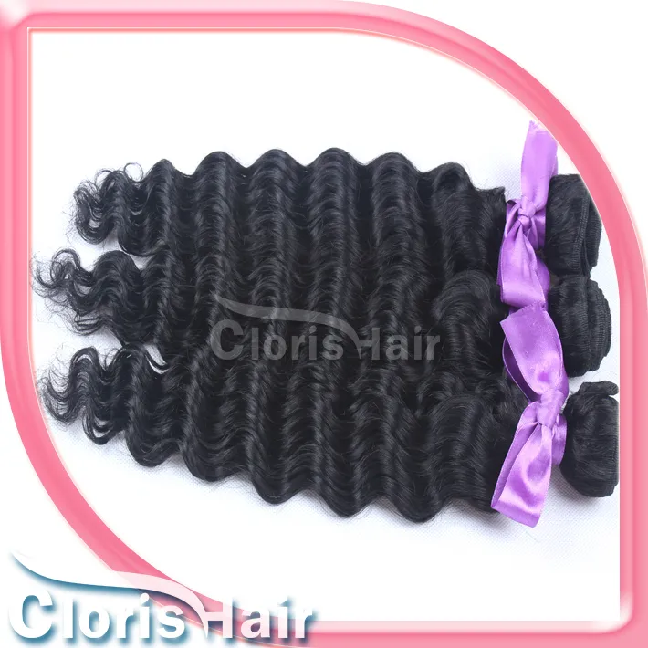 Retail Deep Curly Malaysian Virgin Unprocessed Hair Weave Cheap Deep Wave Human Hair Extensions 1 Bundle Double Machine Weft Healthy End