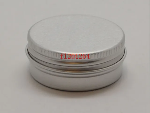 Livraison gratuite 15 ml boîtes de baume en aluminium pot pot 15g récipients cosmétiques avec filetage baume à lèvres brillant bougie emballage 