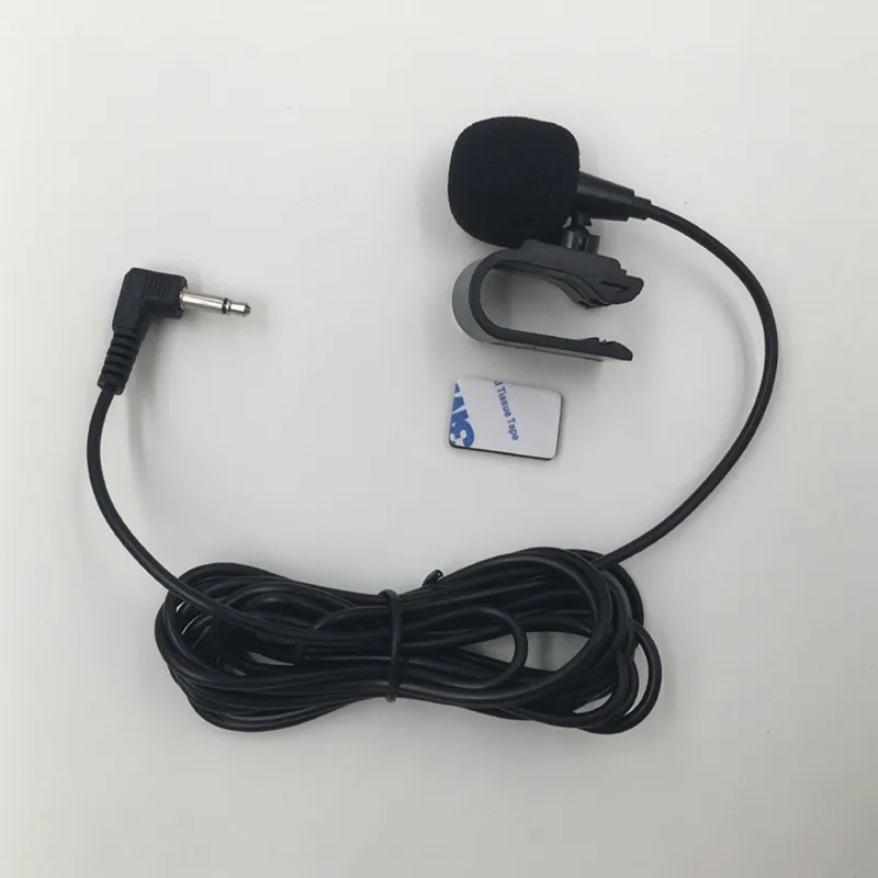 3,5 mm externes Mikrofon für Auto-DVD-Radio, Laptop, Stereo-Player, HeadUnit-Kabel, 3 m, mit U-förmigem Befestigungsclip