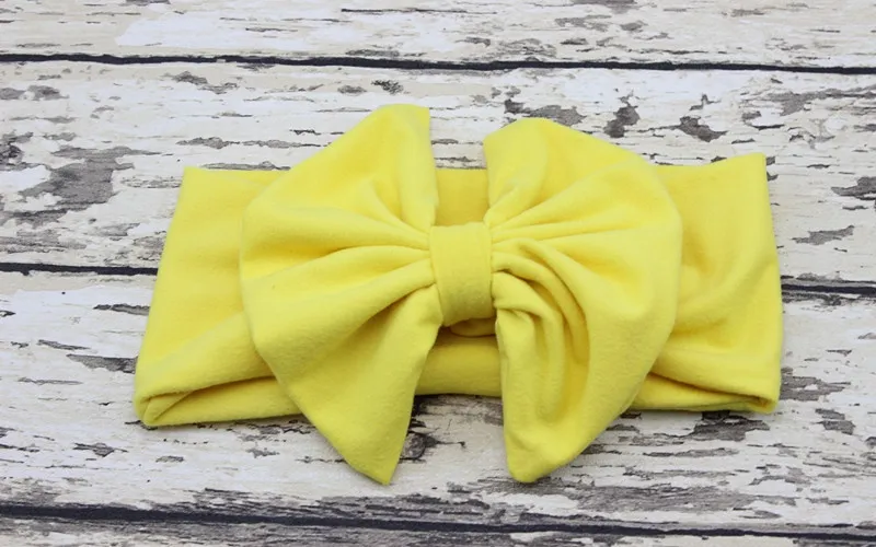 accessoire de cheveux de bébé Head wrap Tissu de coton mélangé Headwrap fille Big Bow Bunny Ears bandeau extensible Turban Twist fleur Hairband FD6542