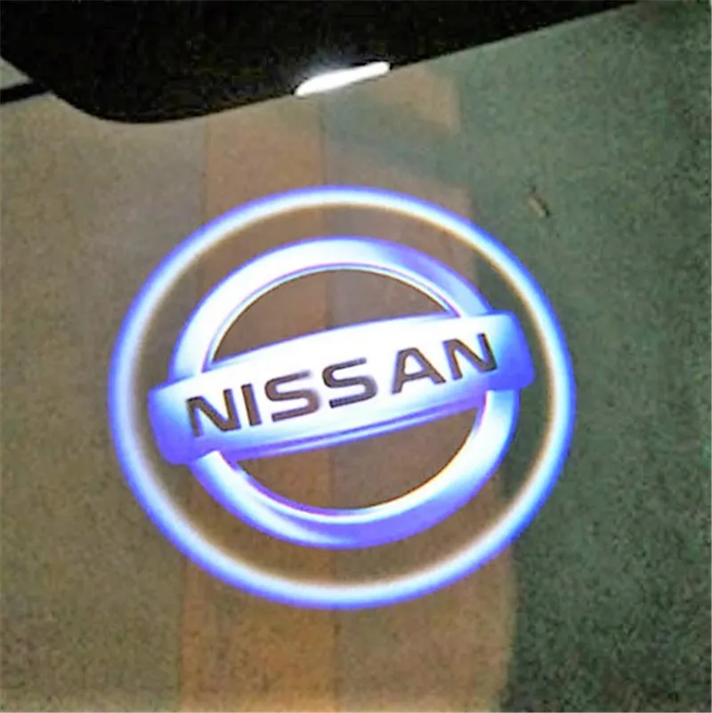2X LED Lampada di cortesia Portiera auto Luce di benvenuto logo Proiettore laser luce Nissan Altima Armada Maxima Quest Titan Teana5827775