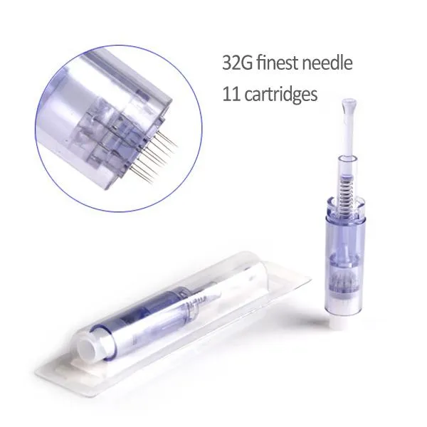 10 sztuk Derma Pen Wskazówki Micalonedle 11 Igła Noven-XL Cartridges pasuje do Dermapen 2, Goldpen, Dr Dercic Pielęgnacja skóry Lighten Wybielanie