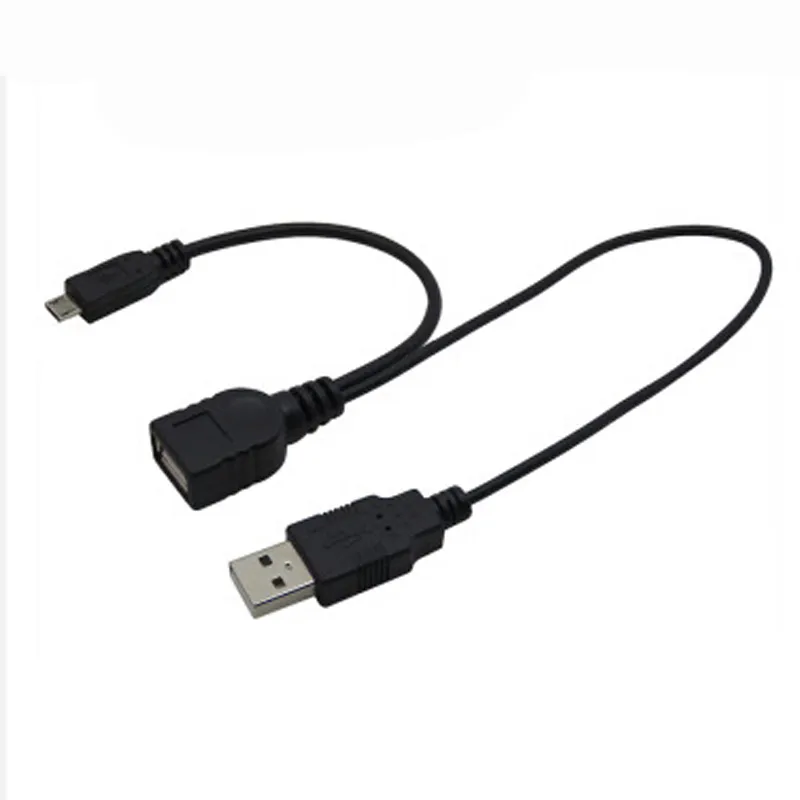 Yardımcı güç kaynağı ile mikro USB OTG veri hattı OTG kablosu C07T1