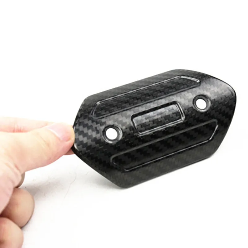 TKOSM Motorcycle Exhaust Muffler Cover Carbon Fiber Color Protector Heat Shield Cover Guard TMAX530 CB400 CBR300 Z250 FZ6