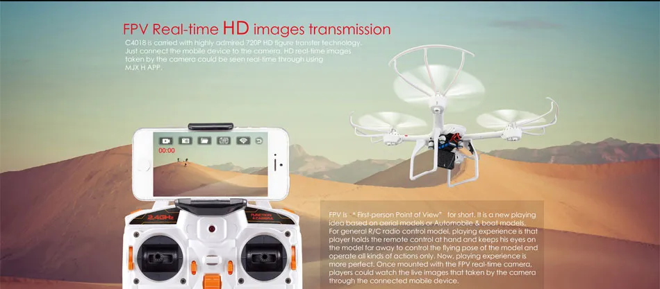 MJX C4018 PFV WIFI C mara 1.0MP 720p HD C mara Drone Parte Para