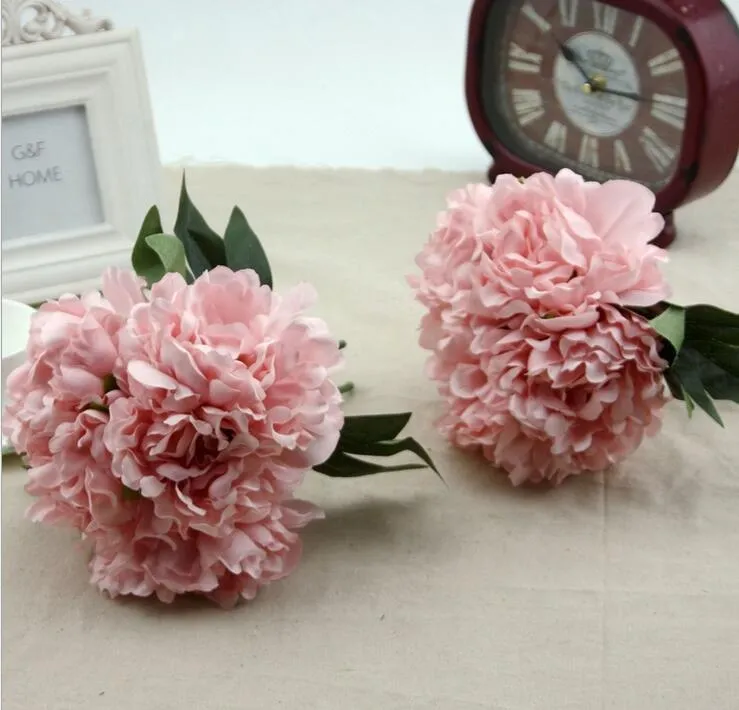 Bouquet di ortensie Bellissimo bouquet di ortensie artigianali artificiali per la decorazione domestica della festa nuziale Fiori di seta da sposa finti SF011