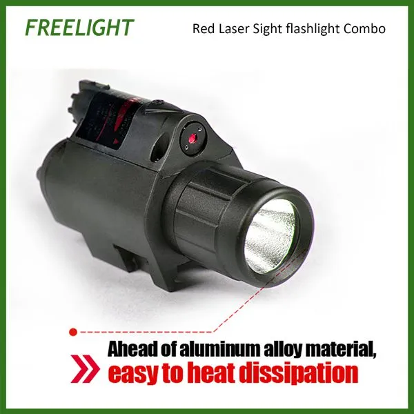 Pistol 650nm red laser sight Alignment aiming scope with Super Bright LED Flashlight Red Laser Combo Sight for Rifle Scope