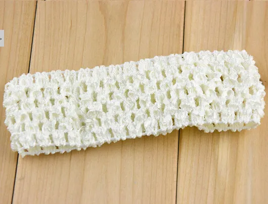 Gorąca Sprzedaż 38 Kolory Hurtownie Hi-Quality 1.5 cali Noworodek Niemowlę Dziewczynka Top Tutu Crochet Headband Hair Bow, 100 sztuk