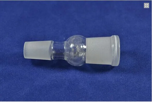 ガラススライドコンバーターオスからメスの変換wholsale厚いガラスアダプター標準水パイプオイルリグの2サイズ