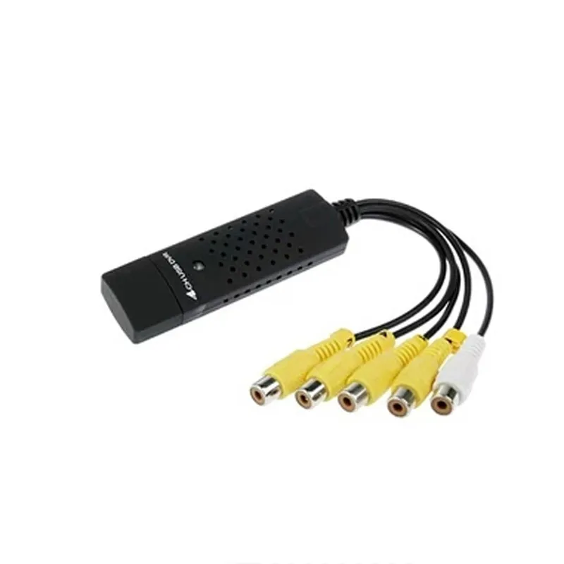 4 kanał USB 2.0 Telewizja wideo DVR VHS AV Audio Capture Adapter AV Analog Converter Udostępnia okno wsporcze 2000 / XP / Win7 / Win8 EC01