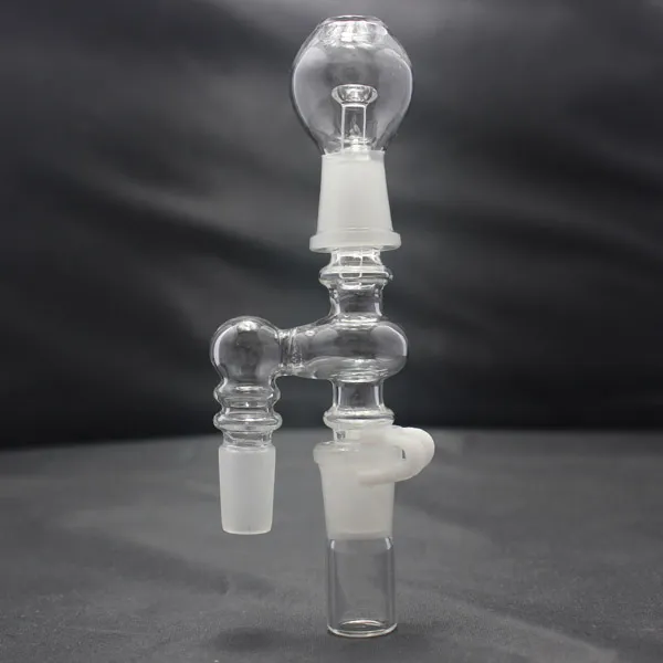 Glas-Ölrückgewinnungs-Set mit 90-Grad-Verbindung, 18-mm-Außenverbindung mit weiblicher Kuppel, mit Keck-Clip für Glasbong-Wasserpfeifen