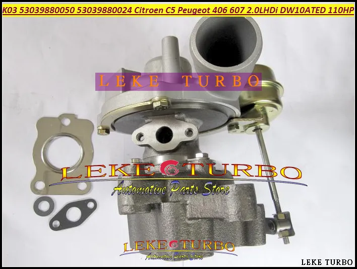 K03 050 53039700050 53039700024 53039880050 53039880024 9632124680Turbo Turbocompressor Para Citroen C5 Peugeot 406 607 2.0L HDi DW10ATED 110HP