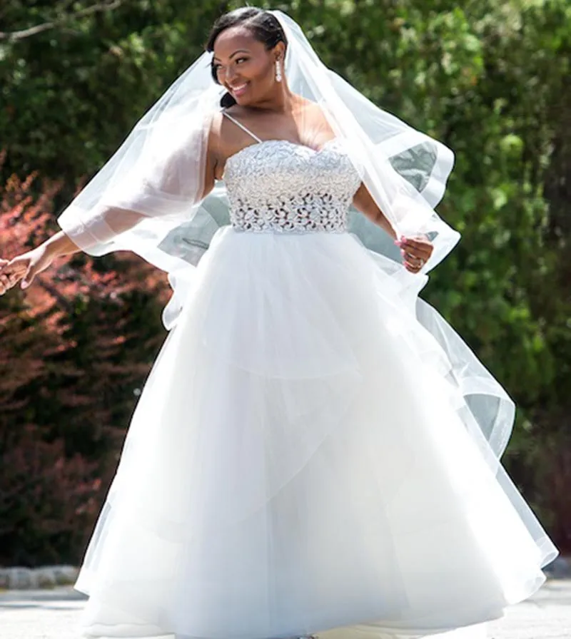 Waltz Length Crystal Edge Wedding Veil in Ivory