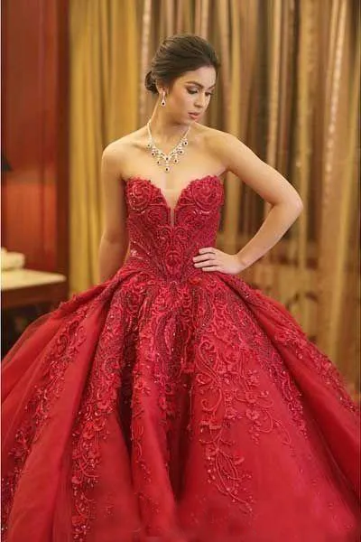 Red ball deals gown for debut