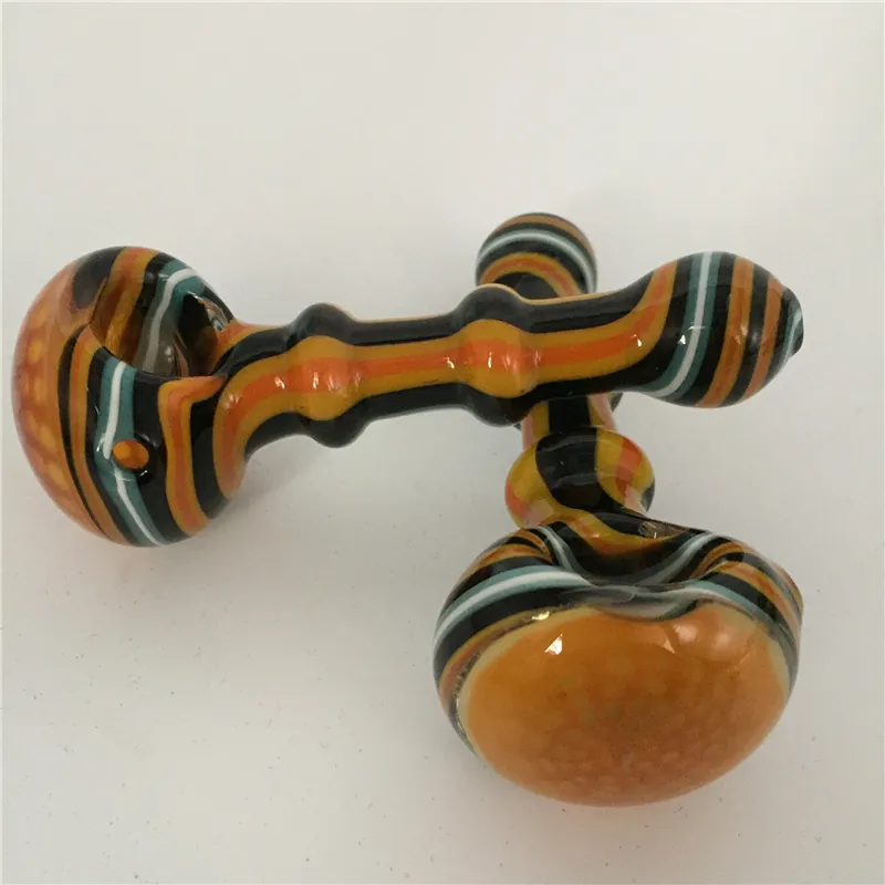 4.5 Inch Glass Pipe USA Colourful Spoon Smoking pipes Hammer hand made bubblers erietiform glass pipes in stock