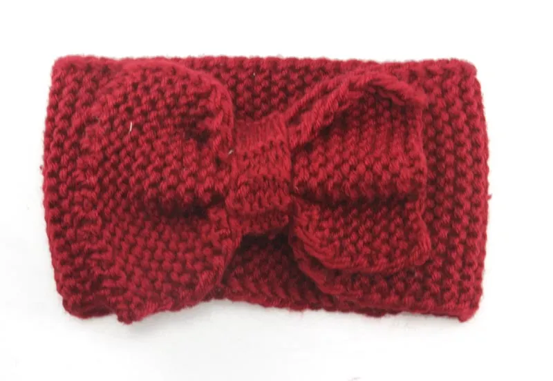 Fasce capelli lavorate a maglia bambini Accessori capelli grandi fatti a mano in feltro di lana Fascia in crochet E275