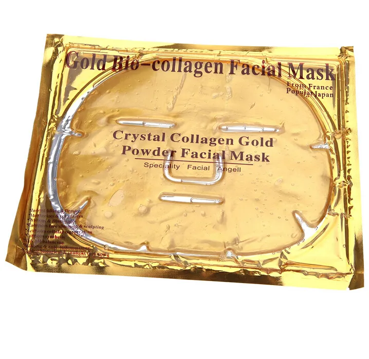 2016 NEW ARRIVE GOLD BIO-COLLAGEN FACIAL MASK FACE MASK Crystal Gold Powder Collagen Facial Mask Moisturizing Anti-Aging Drop Shipping