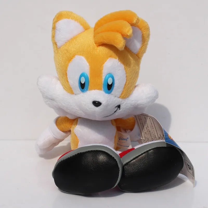 Conjunto de 3 peças Nova chegada Sonic the hedgehog Sonic Tails Knuckles the Echidna Stuffed Plush Toys With Tag 9 23cm Shippng282J