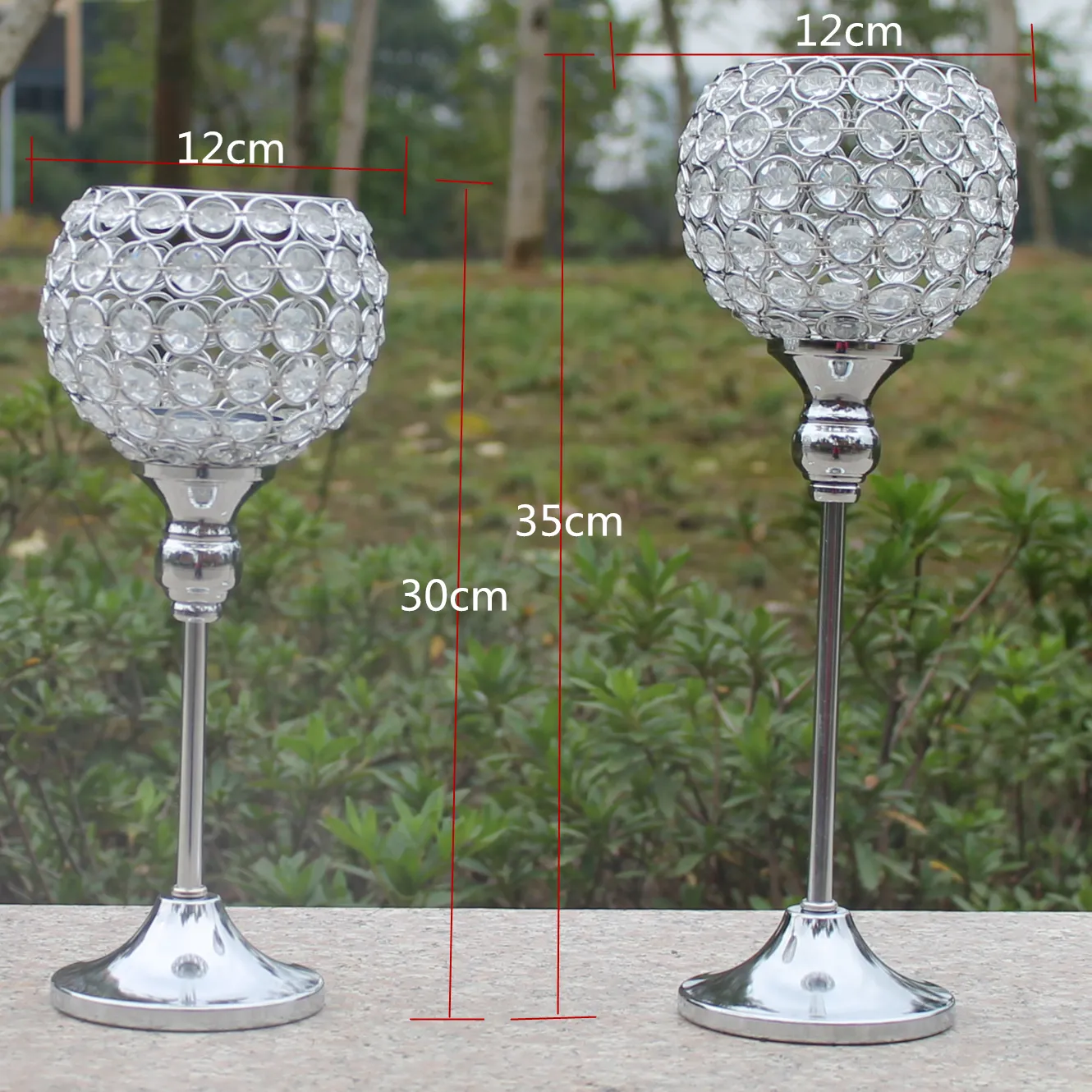 SILVER PLATED CANDLE HOLDER SET OF 3 main image 1