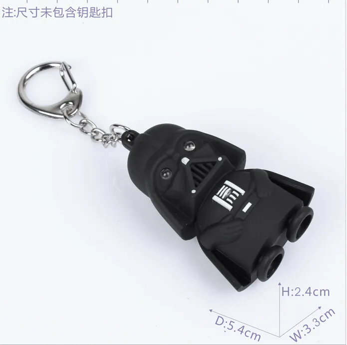 LED Star Wars Darth Vader Keychains With Sound Light Lamp Flashlight