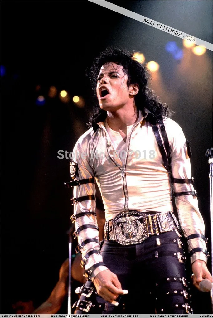 Otoño-Punk Michael Clásico BAD tour de Plata Traje de de ropa de