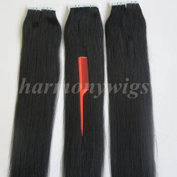 100g Glue Skin Weft Tape in Hair Extensions 18 20 22 24inch Brazilian Indian Human Hair Extensions