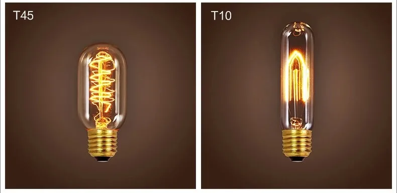 40W العتيقة الرجعية عتيقة Edison Light Bulb E27 المصابيح الإضاءة المتوهجة ST64 Filament Bulb Edison Lamp Tiptures Home Decoration.