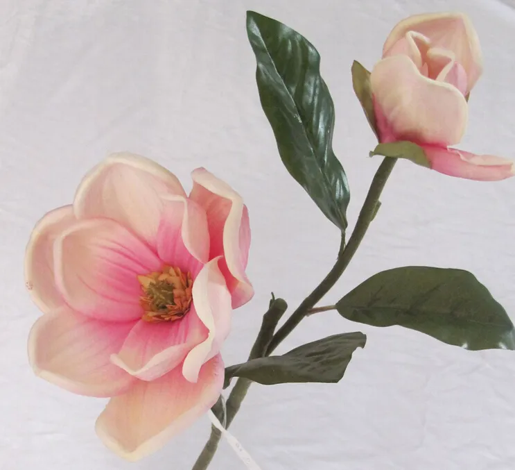 Hot sell display flower real touch mangnolia artificial magnolia flower for Wedding or Home Decorative Flowers