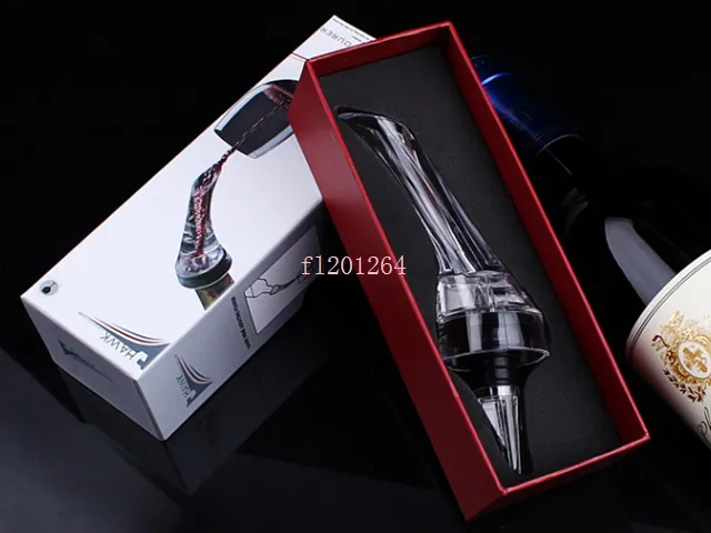 Darmowa Wysyłka 2015 Nowy Essential Set Szybki napowietrzający Czerwony Wino Nakerak Butelka Decanter Mini Travel Aerator Hot Drop 80 sztuk / partia