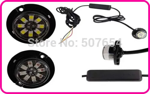 8 W LED Araba Hideaway Işıkları, Izgara Strobe Işıkları, Uyarı Işıkları, Acil Işık, Su Geçirmez