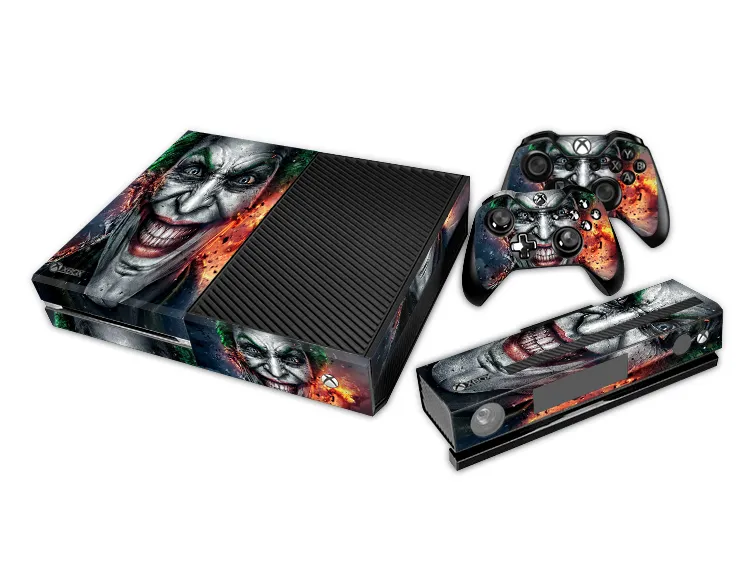 Full Set Joker XboxOne Protective Vinyl Decal Skin Stickers Wrap For xbox one Console 2 Controllers decal Covers9621915