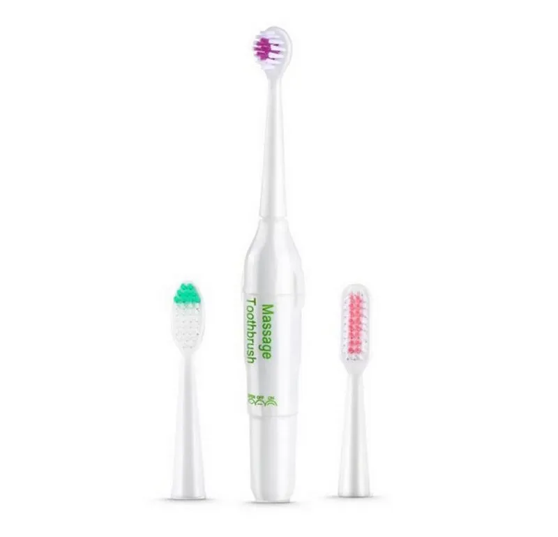 Nouvelle arrivée qualité blanchiment des dents brosse à dents électrique avec 2 tête de brosse extral brosse à dents pour adulte/enfant