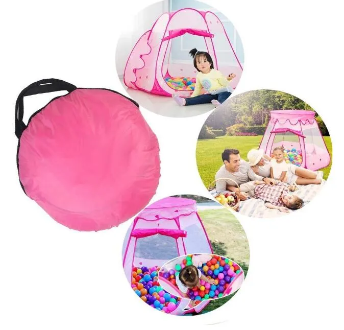 3 Cores Grandes Crianças Crianças Brincam Tendas Meninas Meninos Ocean Ball Pit Piscina Brinquedo Tenda Princesa Castelo Jogar TentIndoor Ao Ar Livre Uso Playhouse