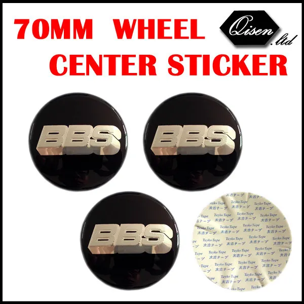 Center Caps/Hub Caps/4 X 70MM RESIN BBS CAR WHEEL CENTER CAP BADGE