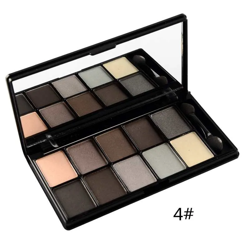 smoky palette Cosmetic Matte Glitter Pigment Eyeshadow Palette with Eye Shadow Makeup Brush and Mirror
